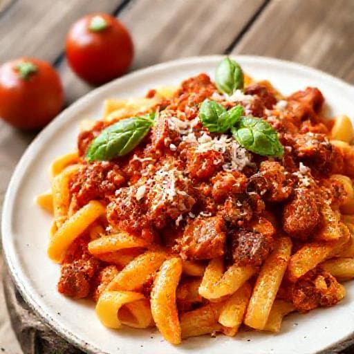 Pasta mit Salsiccia und Tomaten