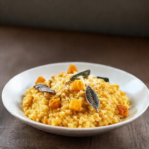 Schnelles Kürbisrisotto mit Salbei