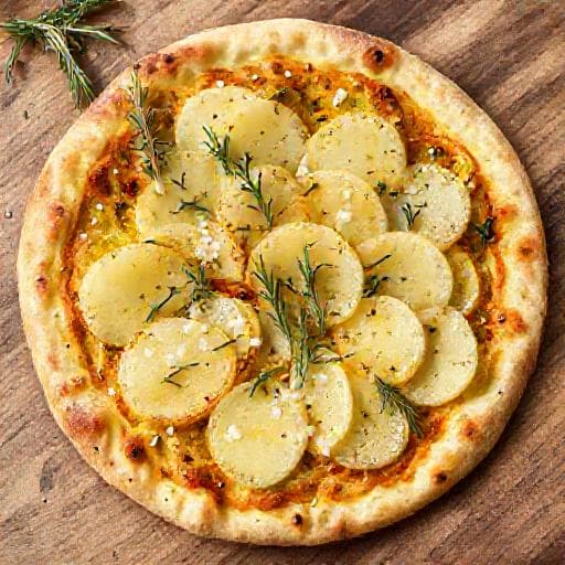 Pizza Bianca mit Kartoffeln und Rosmarin
