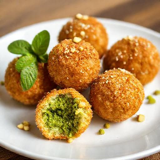 Arancini mit Pistazienpesto