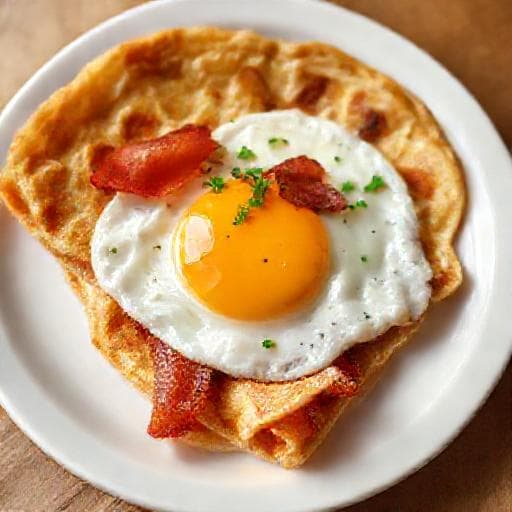 Schnelle Galettes Bretonnes mit Speck und Ei