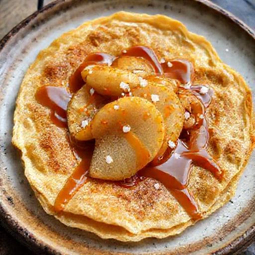 Galettes Bretonnes mit Apfel und Karamell