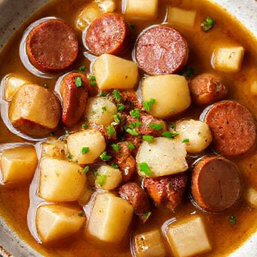 Schneller Bauerntopf mit Wurst