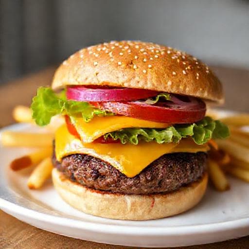 Klassischer Cheeseburger
