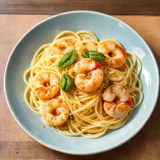 Schnelle Zitronen-Garnelen-Pasta