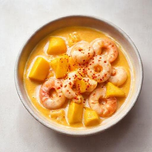 Garnelen-Curry mit Mango und Kokos