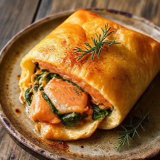 Klassischer Lachs in Blätterteig