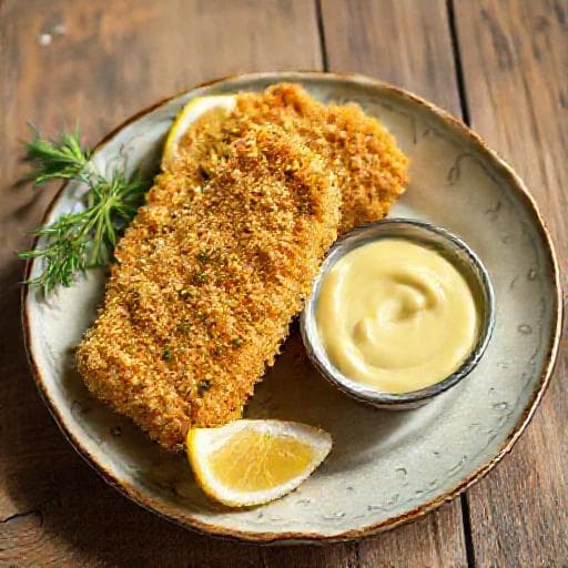 Fischstäbchen 'Nordsee-Art' mit Dill-Senf-Panade