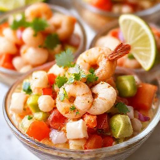 Schnelles Ceviche mit Garnelen