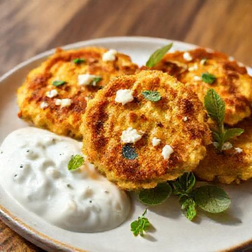 Zucchinipuffer mit Feta und Minze