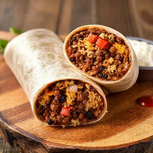 Klassischer Rinderburrito