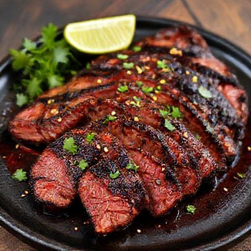 Carne Asada mit Ancho-Chili-Marinade