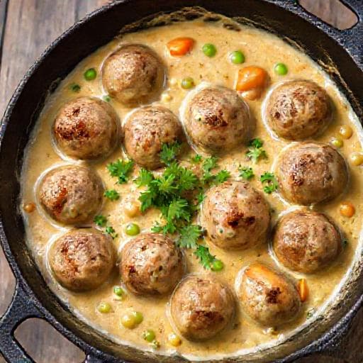 Schnelle Köttbullar-Pfanne