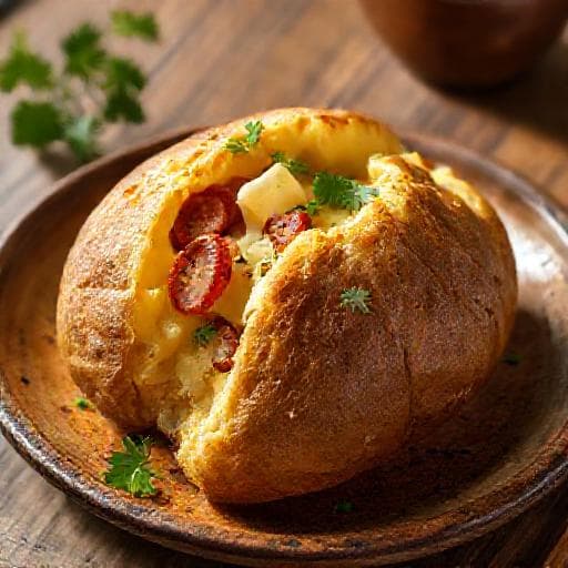 Kumpir mit Sucuk und Käse