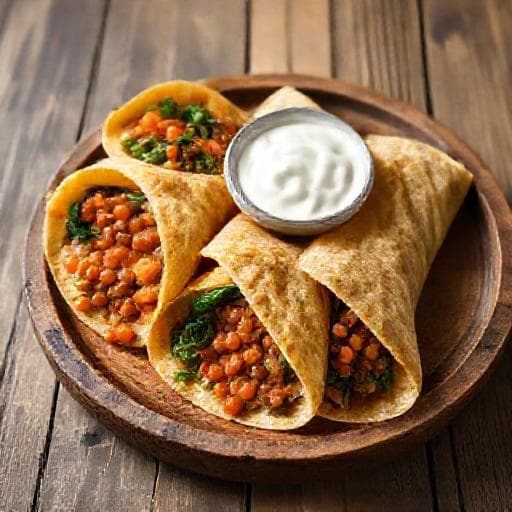 Klassische Rote-Linsen-Wraps
