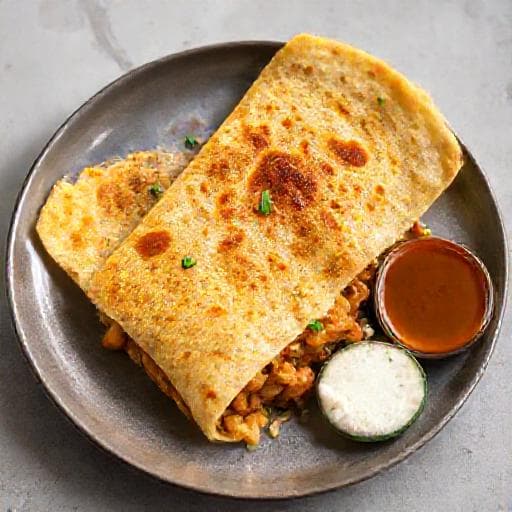 Schneller Masala Dosa (mit fertigem Teig)