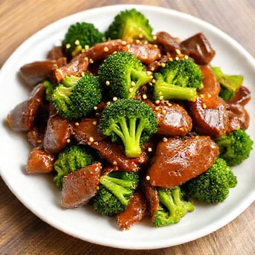 Klassisches Rindfleisch mit Brokkoli