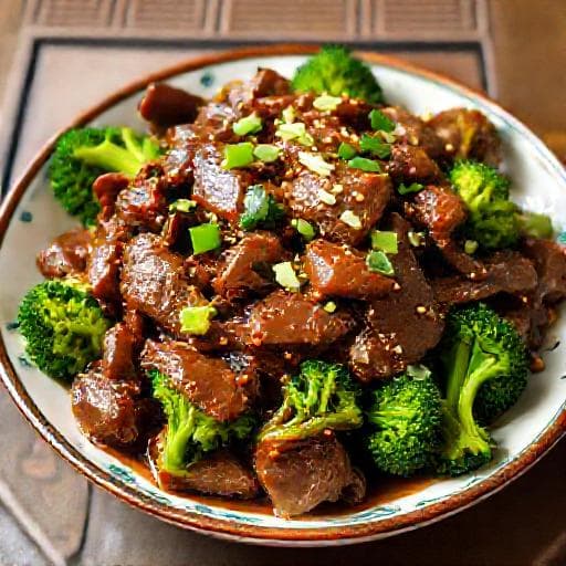 Mongolisches Rindfleisch mit Brokkoli