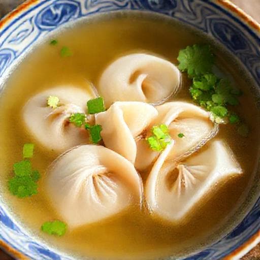 Klassische Wonton-Suppe