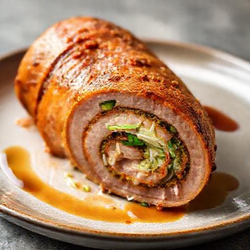 Pekingente-Roulade mit Füllung