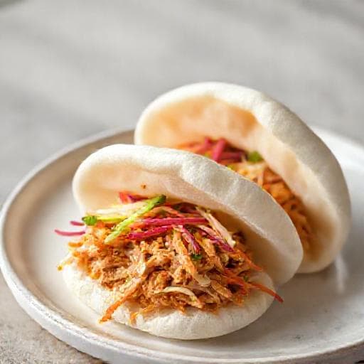Schnelle Bao Buns mit Hähnchen
