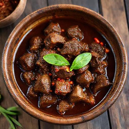 Klassisches Rindfleisch Rendang