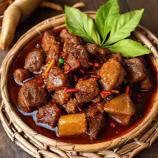 Rindfleisch Rendang Padang Stil
