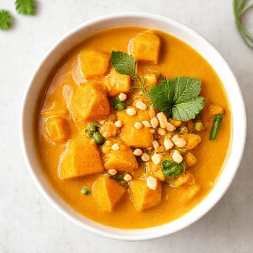 Schnelles Süßkartoffel-Kokos-Curry
