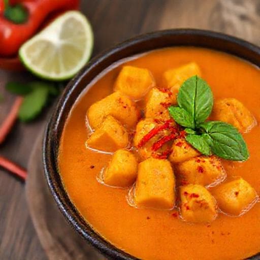 Süßkartoffel-Curry mit Ingwer und Limette (Thai-inspiriert)