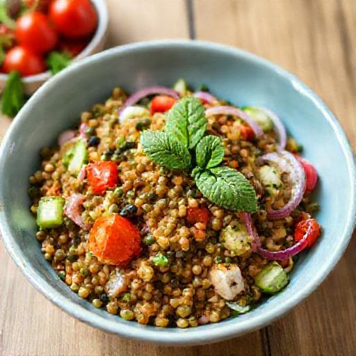 Schneller Linsensalat mit Vinaigrette