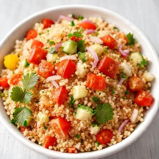 Klassischer Quinoa-Salat mit Gemüse