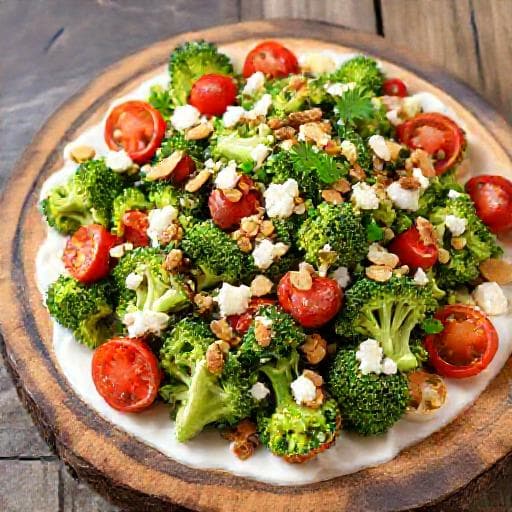 Schneller Brokkoli-Salat mit Joghurt-Dressing