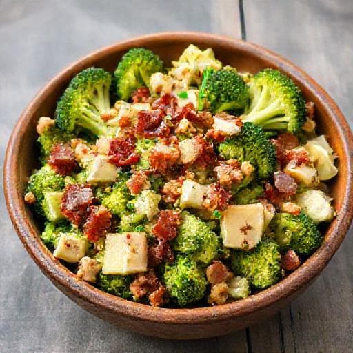 Brokkoli-Salat mit Speck und Apfel