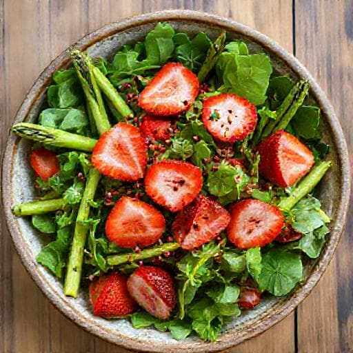 Schneller Spargelsalat mit Erdbeeren