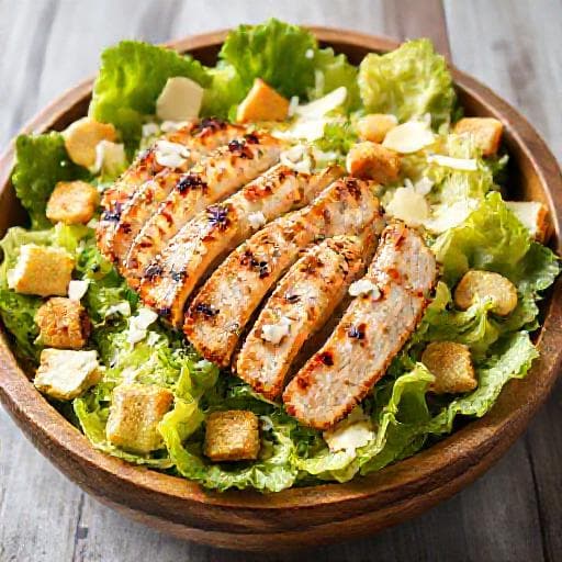 Caesar Salat mit gegrilltem Hähnchen