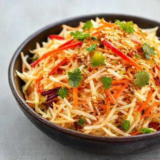 Asiatisch inspirierter Krautsalat mit Erdnuss-Dressing