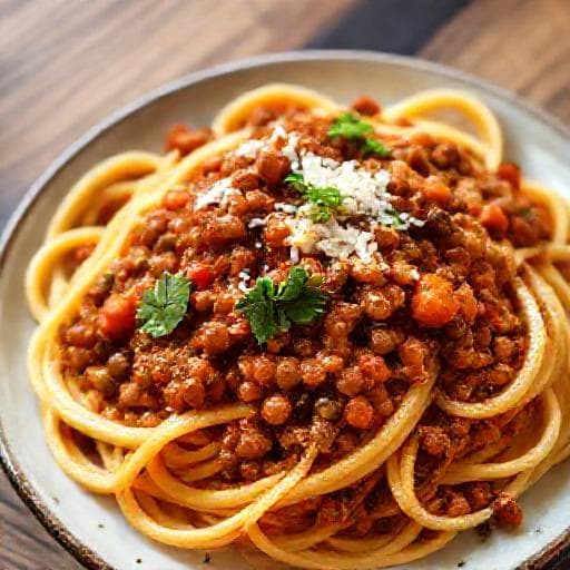 Klassische Linsen-Bolognese
