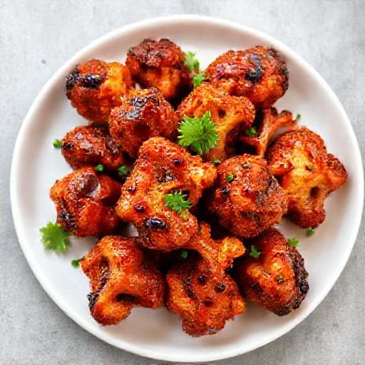 Schnelle Blumenkohl-Wings mit BBQ-Sauce