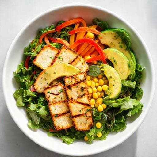 Schnelle Halloumi-Gemüse-Bowl