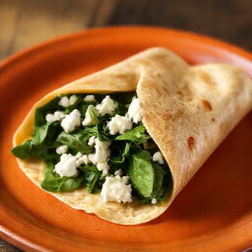 Herzhafter Quark-Wrap mit Spinat und Feta