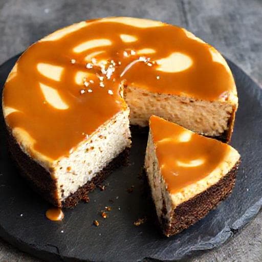 Lotus-Käsekuchen mit Karamell und Meersalz
