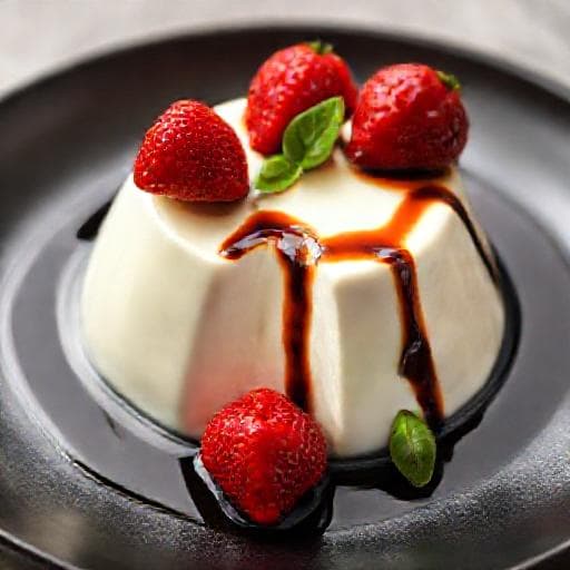 Panna Cotta mit Balsamico-Erdbeeren