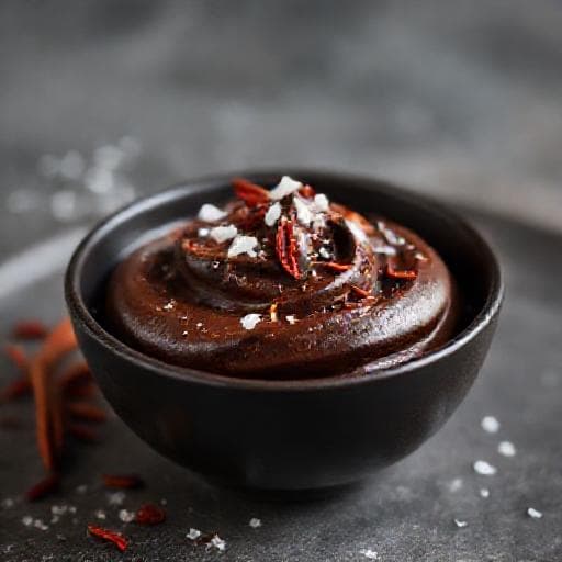 Mousse au Chocolat mit Chili und Meersalz