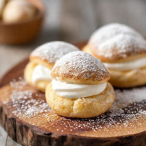 Schnelle Profiteroles aus Blätterteig