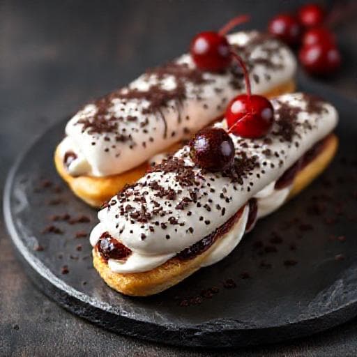 Schwarzwälder Kirsch-Éclairs