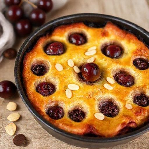 Kirsch-Clafoutis mit Mandeln