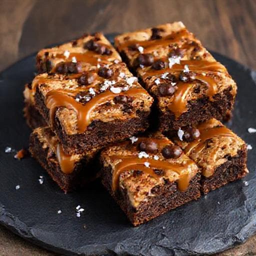 Brookies mit Meersalz-Karamell