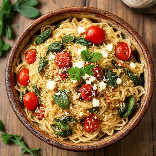 Klassisches One-Pot-Orzo mit Feta