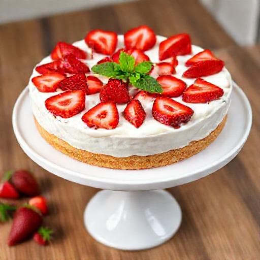 Schneller Erdbeerkuchen mit Quark-Sahne