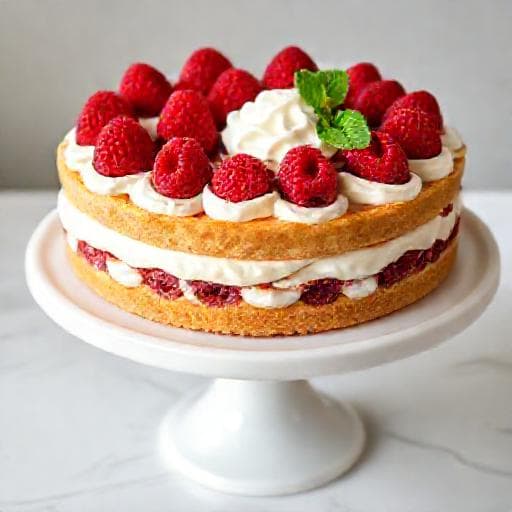 Klassische Himbeertorte